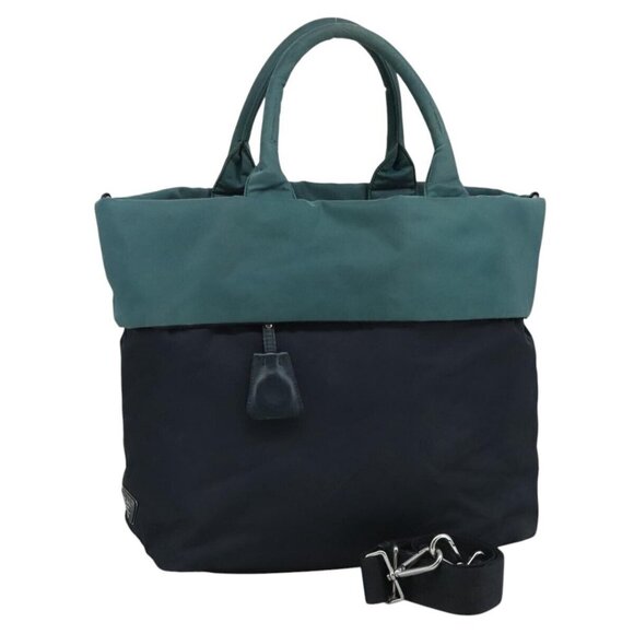 PRADA Tote Bag Nylon 2way Navy Auth bs21633 - Picture 1 of 16